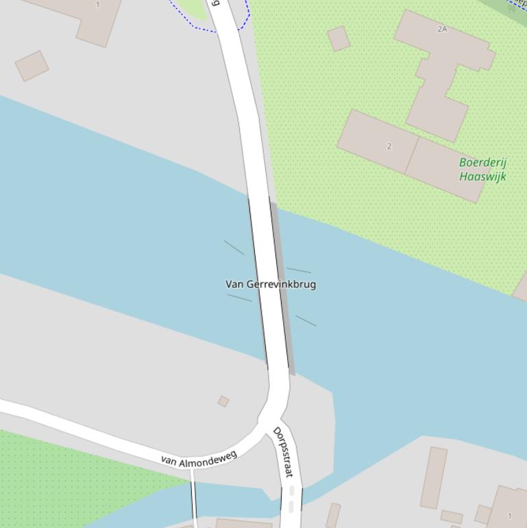 Kaart van de Van Gerrevinkbrug.