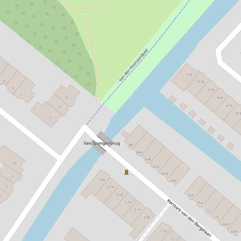 Kaart van de Van Spangenbrug.