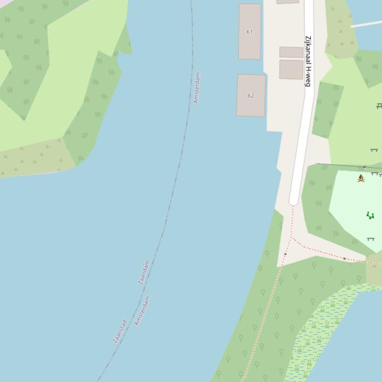 Kaart van de Vredebrug.