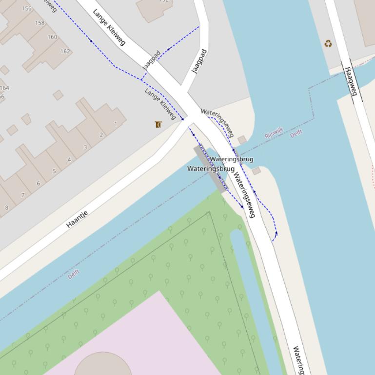 Kaart van de Wateringsebrug.