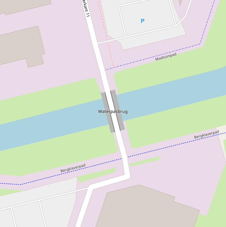 Kaart van de Waterpasbrug.