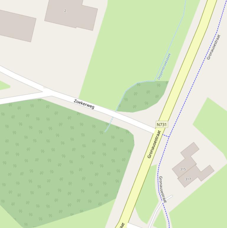 Kaart van de Wensmansbrug.