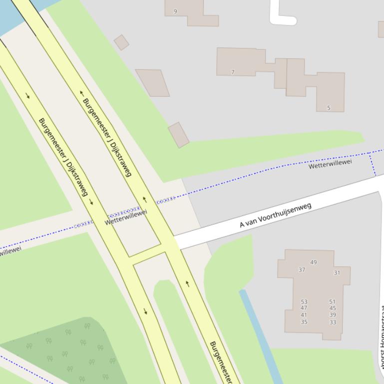Kaart van  Wetterwillewei.