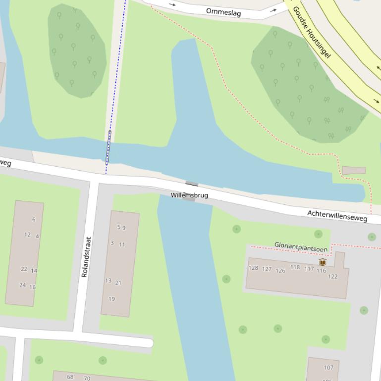 Kaart van de Willensbrug.