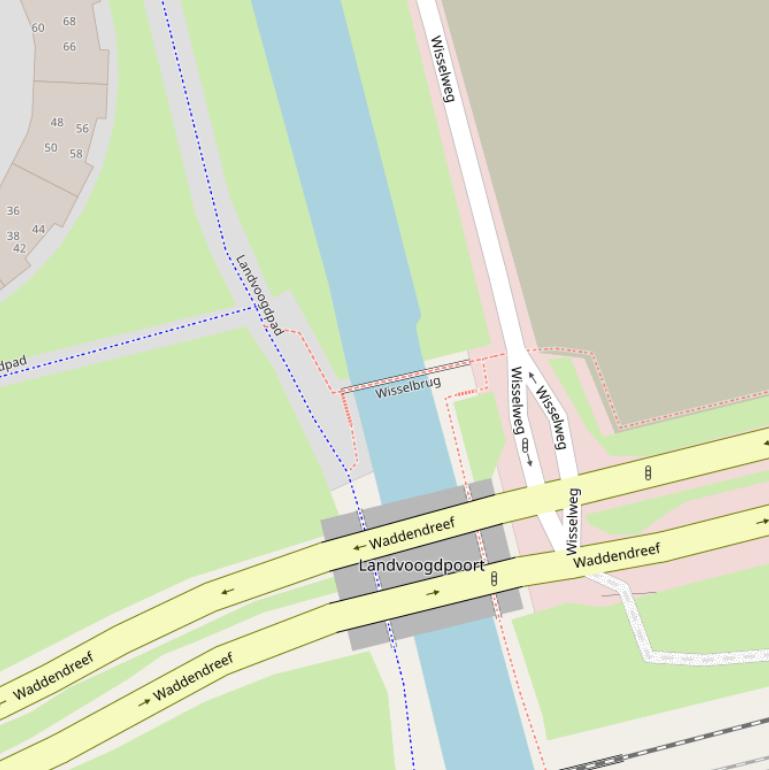 Kaart van de Wisselbrug.