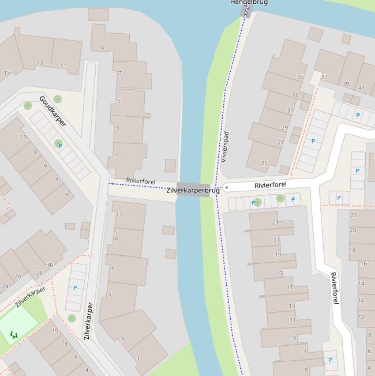 Kaart van de Zilverkarperbrug.