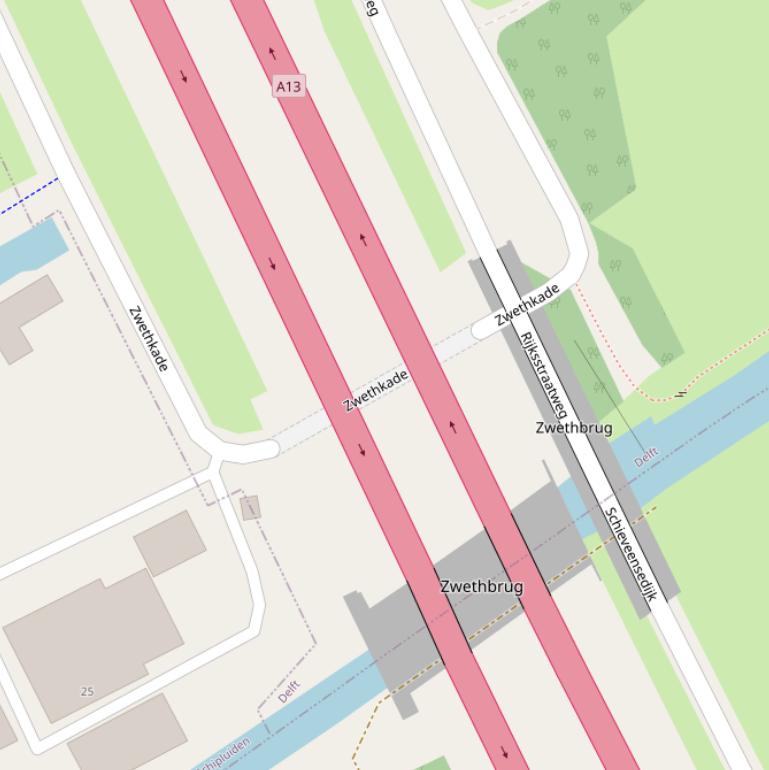 Kaart van de Zwethtunnel.