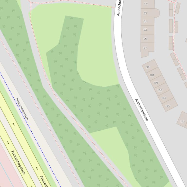 Kaart van het Bielooppark.