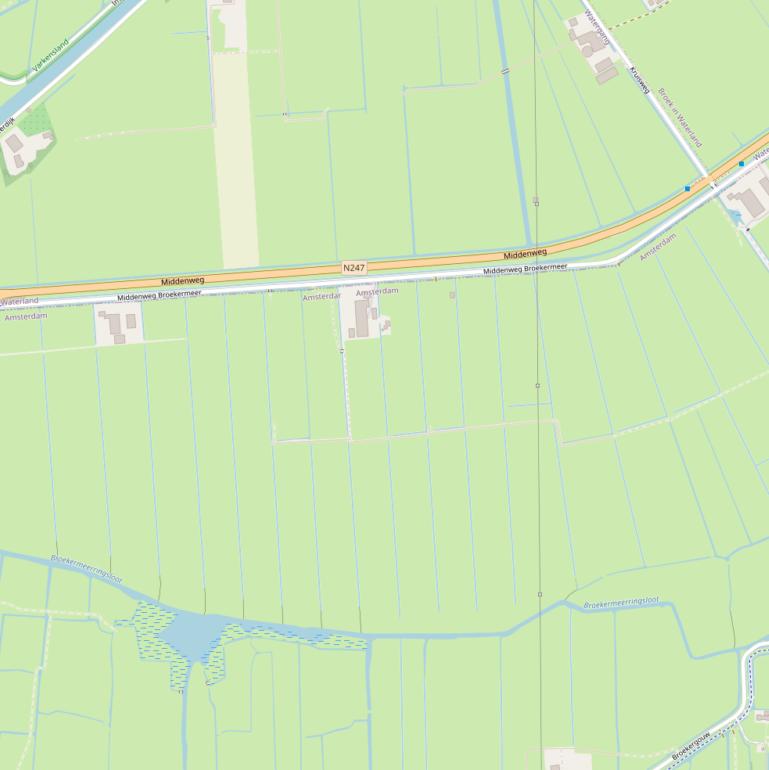 Kaart van  De Broekermeer.