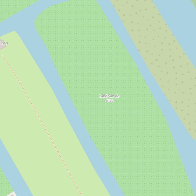 Kaart van  Land van de Vries.