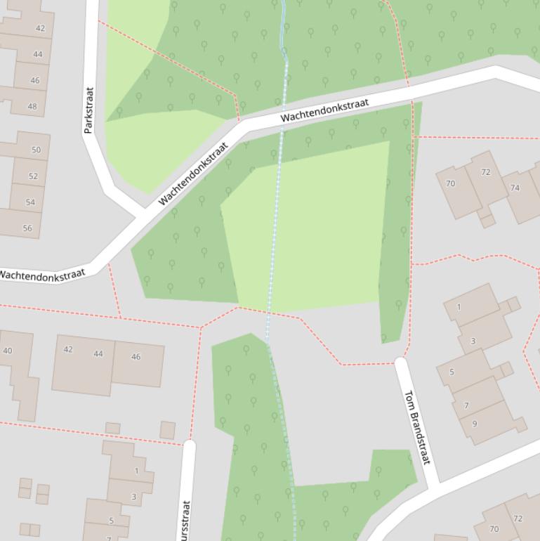 Kaart van  Parkgebied Dammerscheiderbeek.