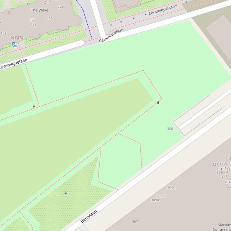 Kaart van het Wilhelmina Druckerpark.