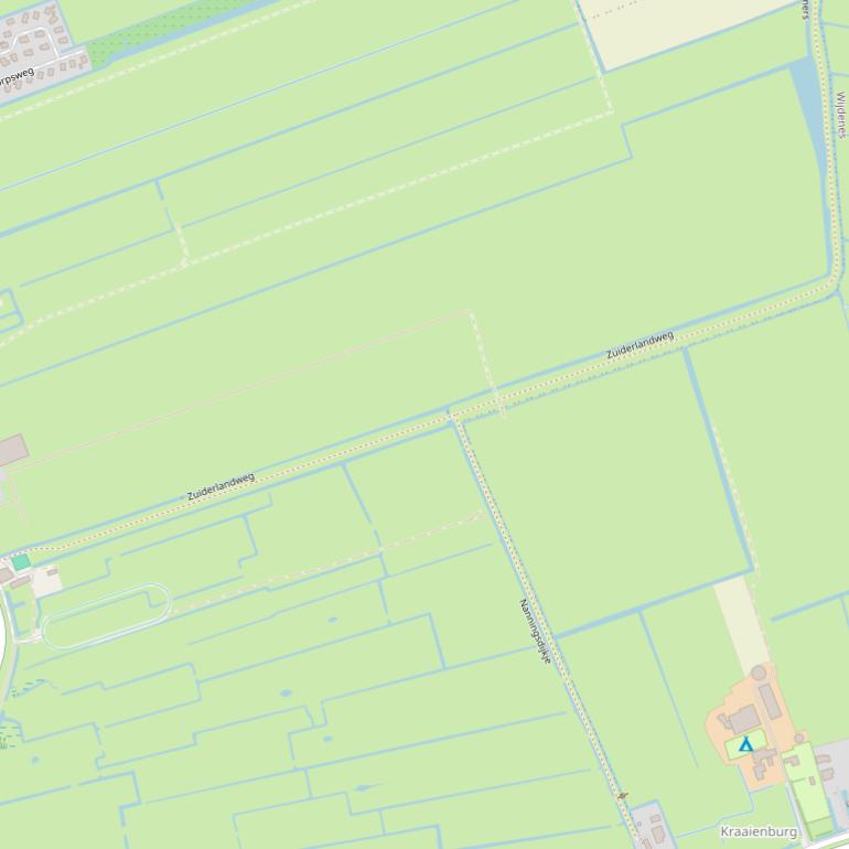 Kaart van de Zuiderlandweg.