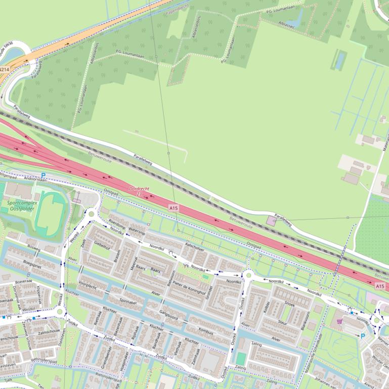 Kaart van  Betuwelijn.