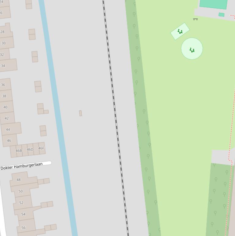 Kaart van  Spoorlijn Alphen aan den Rijn - Gouda.