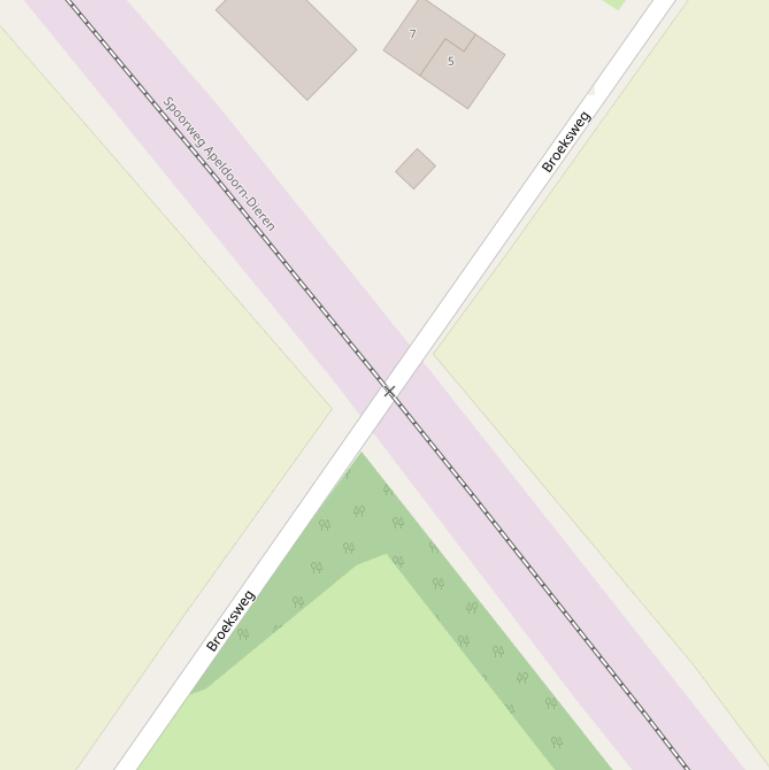 Kaart van  Spoorweg Apeldoorn-Dieren.