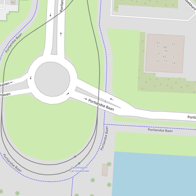 Kaart van  TramPlus Carnisselande (lijn 25).