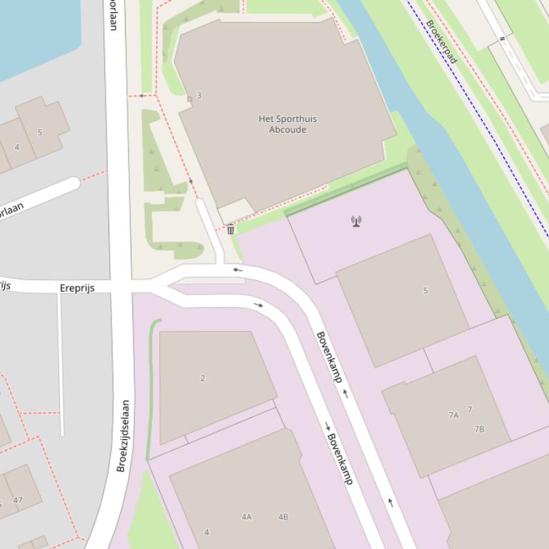 Kaart van  Bedrijventerrein Bovenkamp.