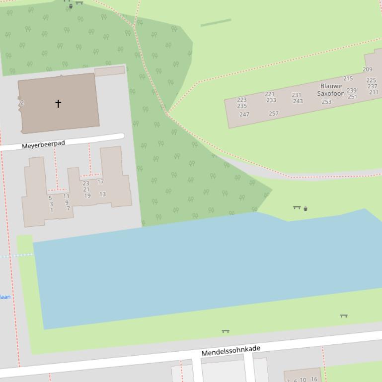 Kaart van het Beethovenpark.