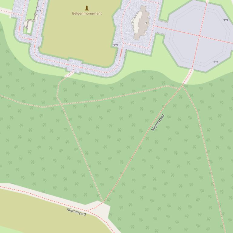 Kaart van  Belgenmonument.