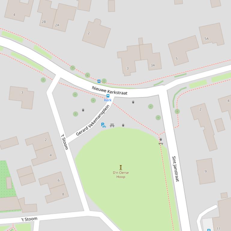 Kaart van het Gerard Vekemansplein.