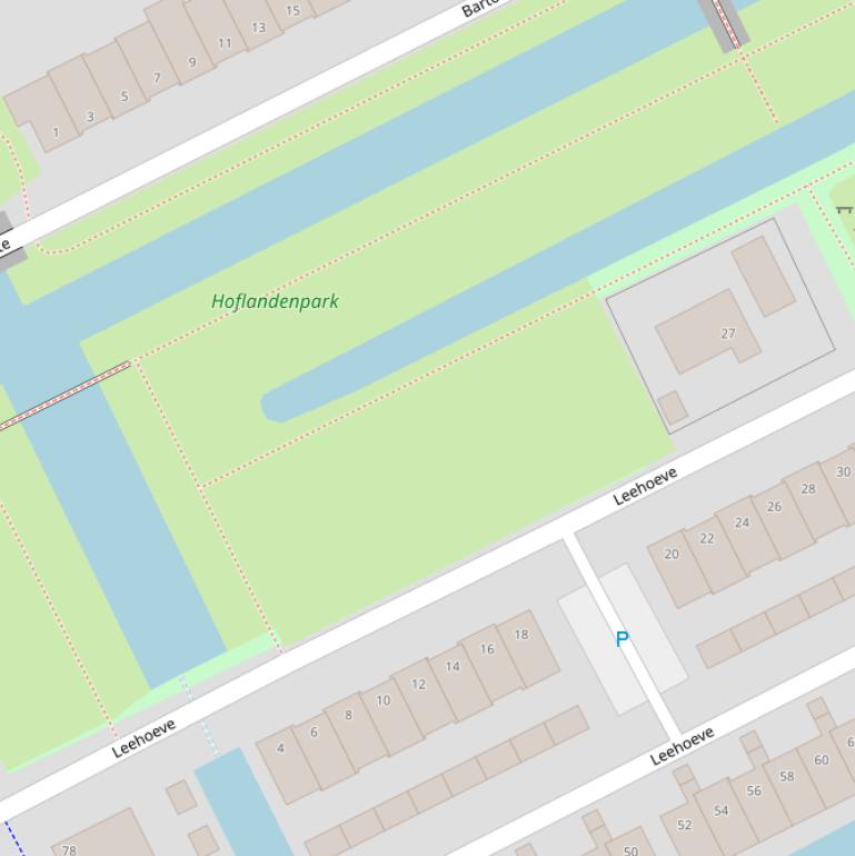 Kaart van het Hoflandenpark.