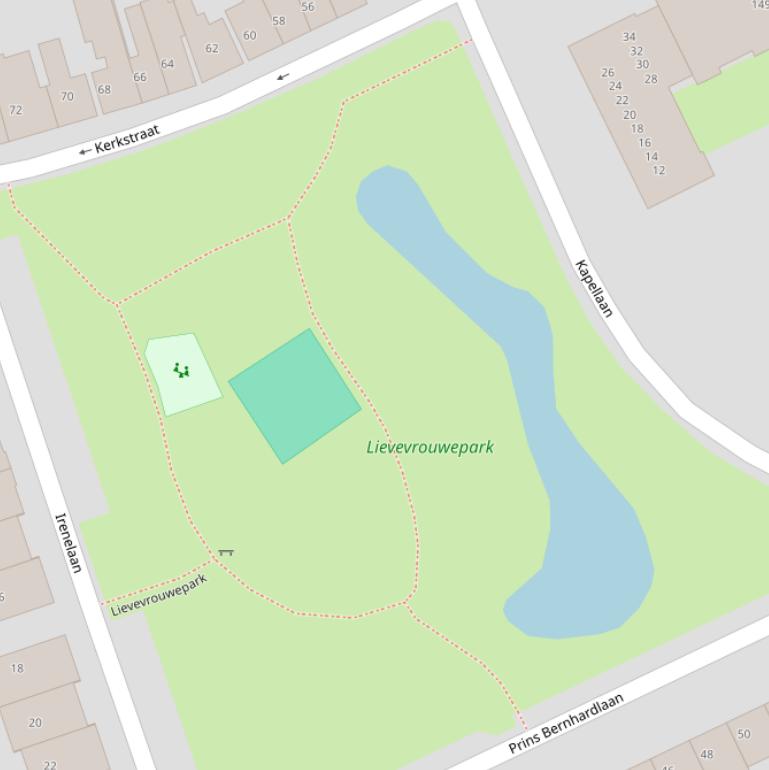 Kaart van het Lievevrouwepark.