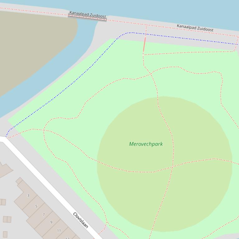 Kaart van het Merovechpark.