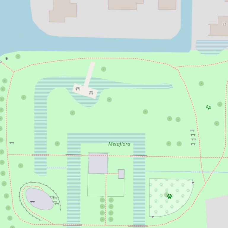 Kaart van  Metaflora.