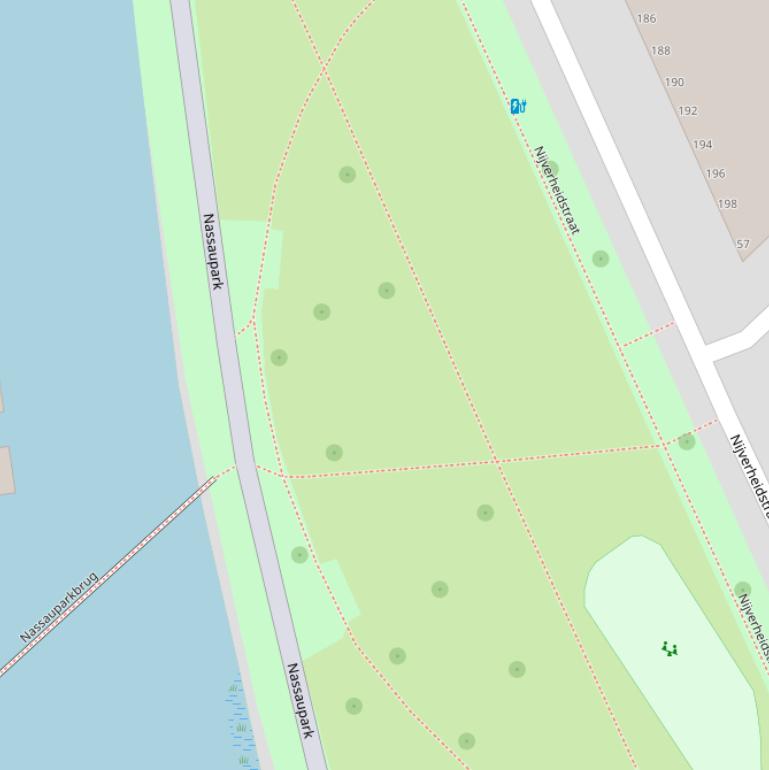 Kaart van het Nassaupark.