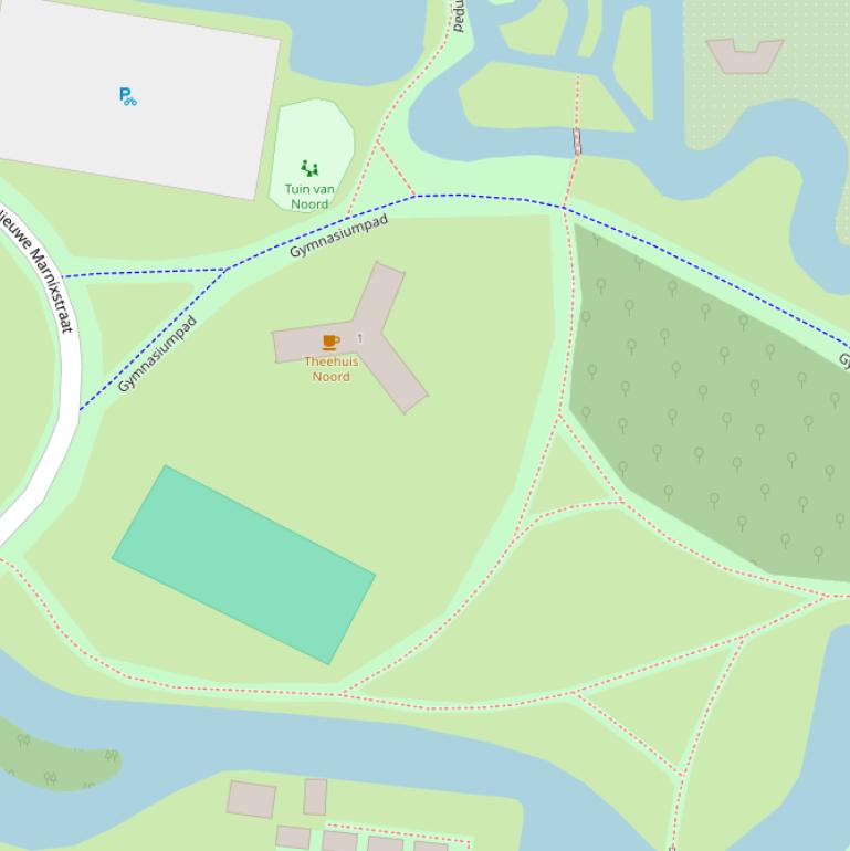 Kaart van het Noorderpark.