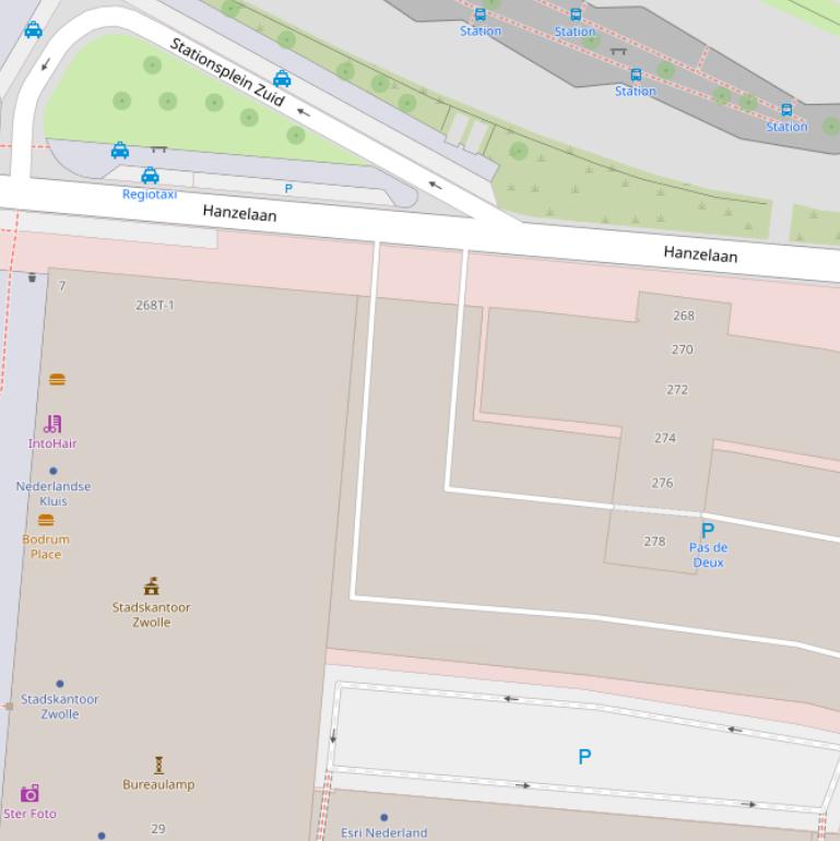 Kaart van  Parkeergarage Pas de Deux.