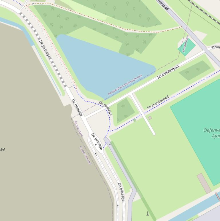 Kaart van  Sportpark Strandvliet.