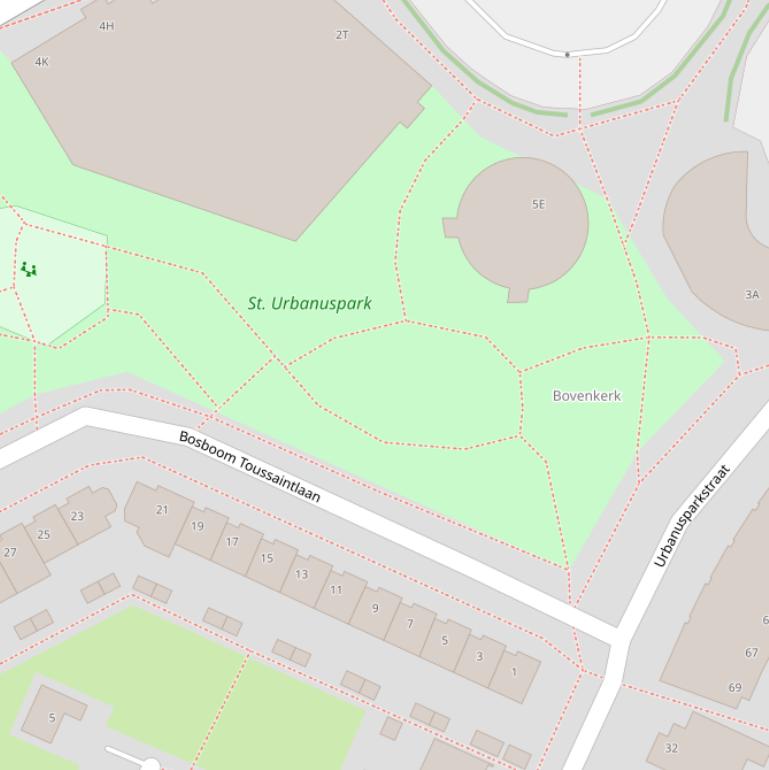 Kaart van het St. Urbanuspark.