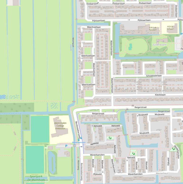 Kaart van het ’t Zwanenpark.
