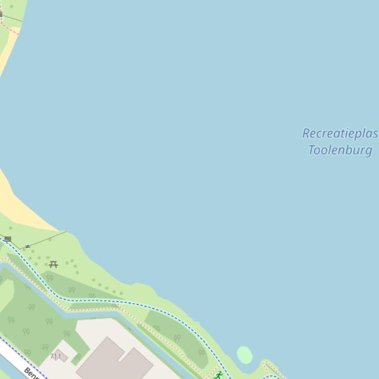 Kaart van  Toolenburgplas.