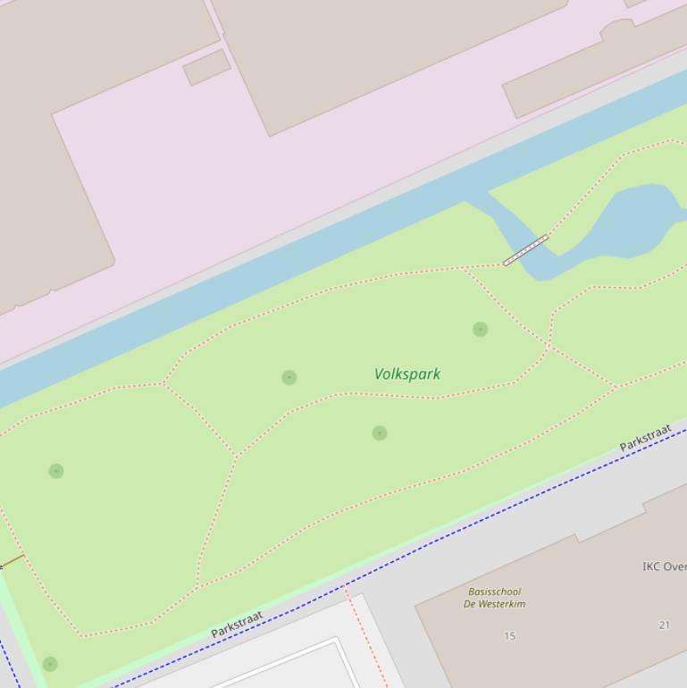 Kaart van het Volkspark.