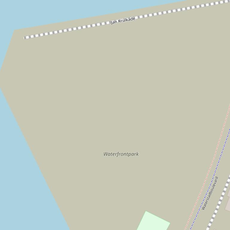 Kaart van het Waterfrontpark.