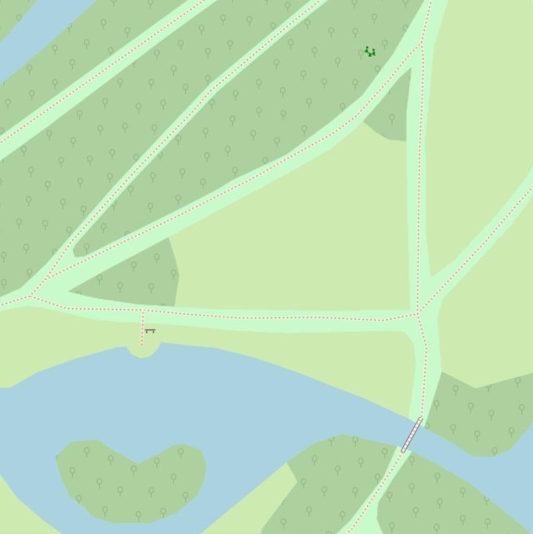 Kaart van het Wilhelminapark.