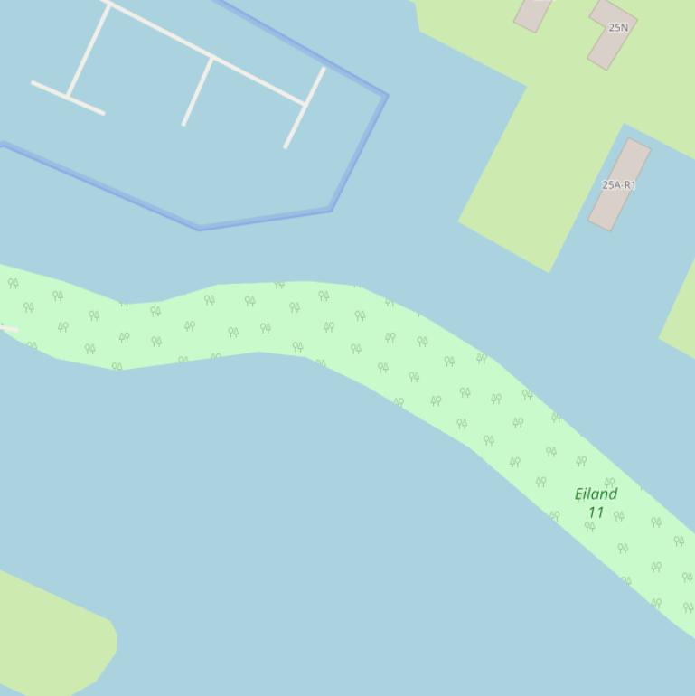 Kaart van  Zandeiland elf.