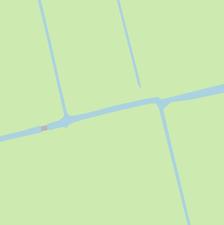 Kaart van  Ackerdijkse Noordmolensloot.