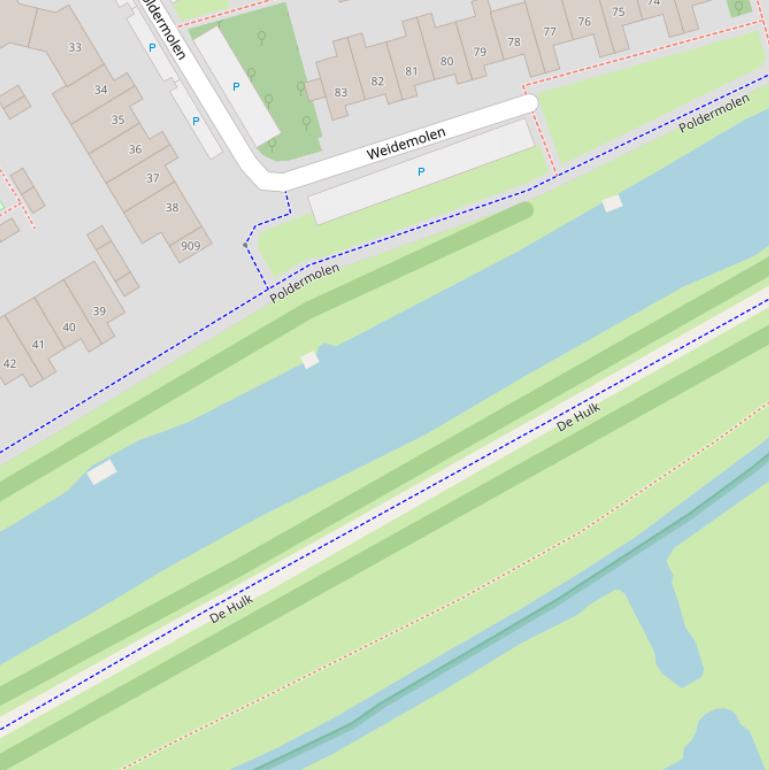 Kaart van  Alkmaarder Trekvaart.