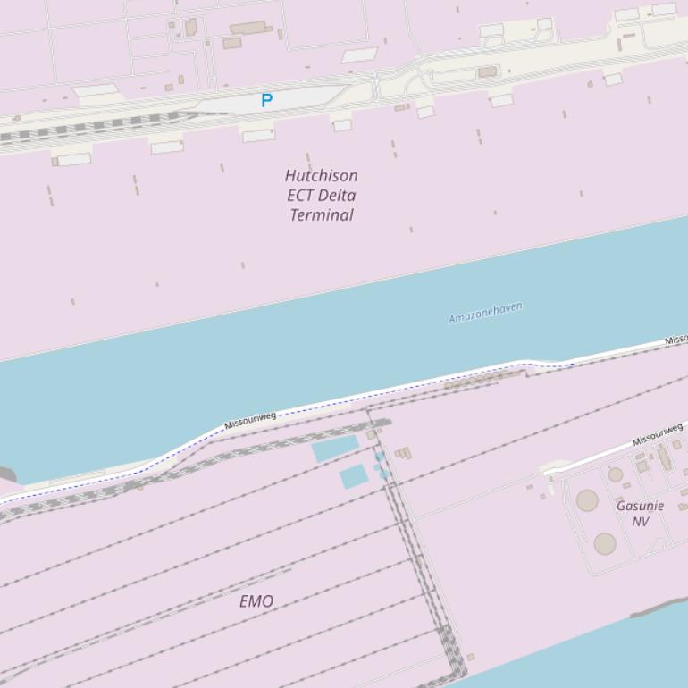 Kaart van de Amazonehaven.