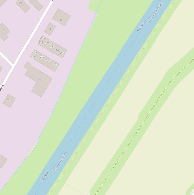 Kaart van  Arnemuidse Kanaal.