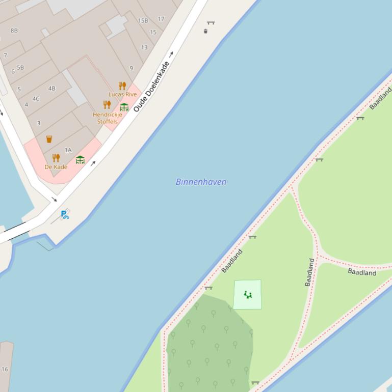 Kaart van de Binnenhaven.