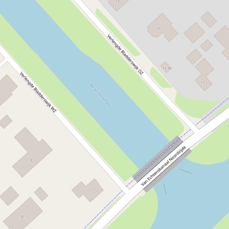 Kaart van  Bladderswijk.