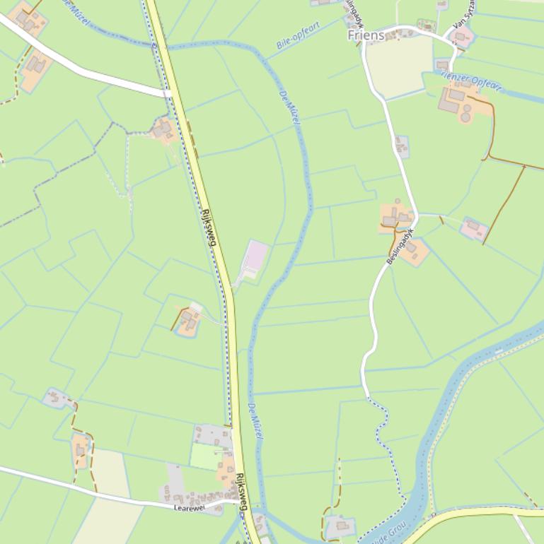 Kaart van  De Mûzel.