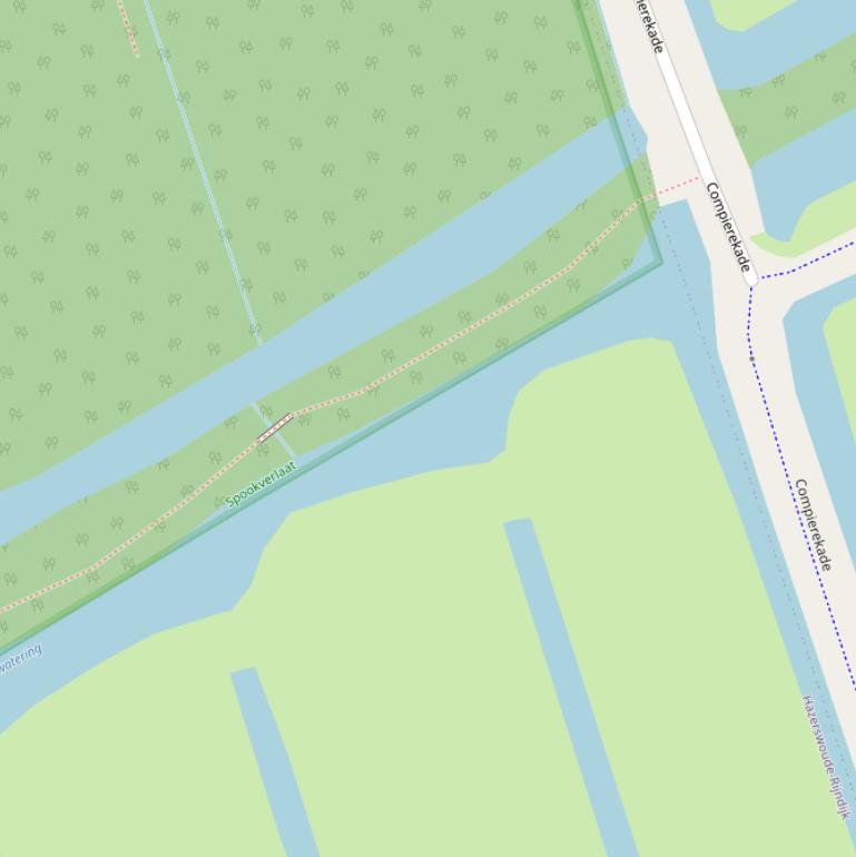 Kaart van  Dwarswatering.