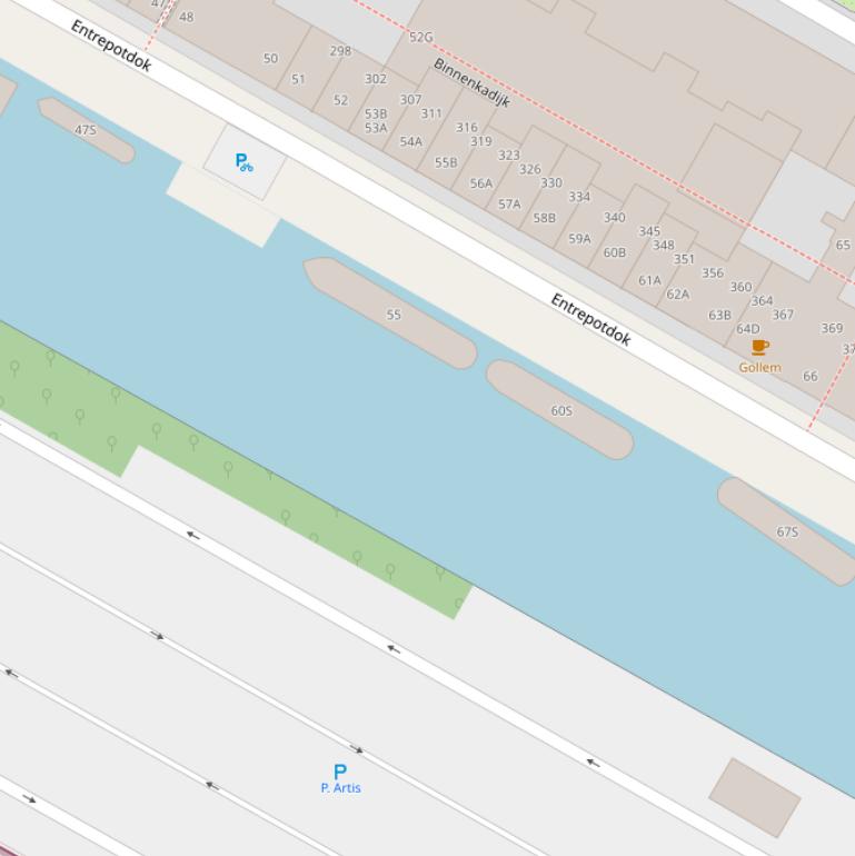 Kaart van  Entrepotdok.