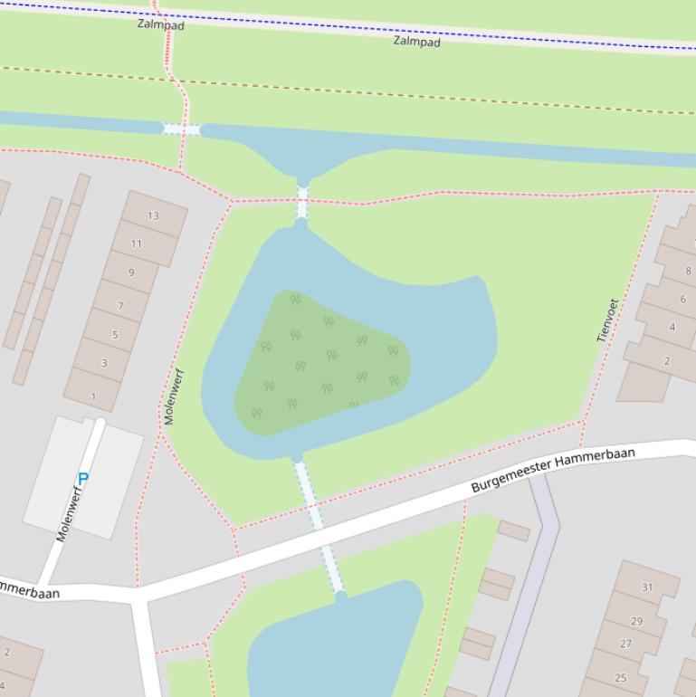 Kaart van  Groote Wiel.